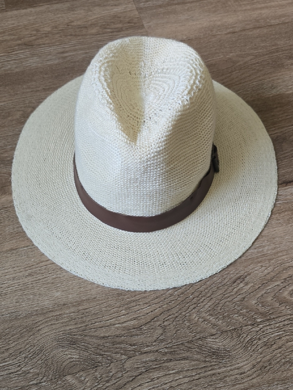 Goorin Bros Cream Straw Fedora with Brown Band